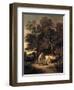 Wooded Landscape with Milkmaid and Woodman, or 'Rural Courtship', C.1792-Gainsborough Dupont-Framed Giclee Print