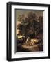 Wooded Landscape with Milkmaid and Woodman, or 'Rural Courtship', C.1792-Gainsborough Dupont-Framed Giclee Print