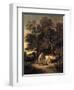 Wooded Landscape with Milkmaid and Woodman, or 'Rural Courtship', C.1792-Gainsborough Dupont-Framed Giclee Print