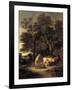 Wooded Landscape with Milkmaid and Woodman, or 'Rural Courtship', C.1792-Gainsborough Dupont-Framed Giclee Print
