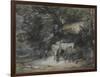 Wooded Landscape with Peasant Asleep and Horses Outside a Shed-Thomas Gainsborough-Framed Giclee Print