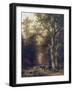 Wooded Landscape with Peasants-Barend Cornelis Koekkoek-Framed Giclee Print