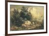 Wooded Landscape with Travellers, C.1777-Thomas Gainsborough-Framed Giclee Print