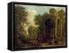 Wooded Landscape with Travellers Resting by Classical Ruins-Balthasar Beschey-Framed Stretched Canvas