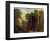 Wooded Landscape with Travellers Resting by Classical Ruins-Balthasar Beschey-Framed Giclee Print