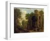 Wooded Landscape with Travellers Resting by Classical Ruins-Balthasar Beschey-Framed Giclee Print