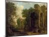 Wooded Landscape with Travellers Resting by Classical Ruins-Balthasar Beschey-Mounted Giclee Print