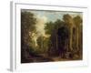 Wooded Landscape with Travellers Resting by Classical Ruins-Balthasar Beschey-Framed Giclee Print