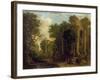 Wooded Landscape with Travellers Resting by Classical Ruins-Balthasar Beschey-Framed Giclee Print