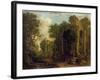 Wooded Landscape with Travellers Resting by Classical Ruins-Balthasar Beschey-Framed Giclee Print