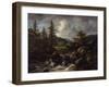 wooded Landscape with Waterfall, c.1665-1670-Jacob Isaaksz. Or Isaacksz. Van Ruisdael-Framed Giclee Print