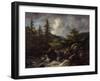 wooded Landscape with Waterfall, c.1665-1670-Jacob Isaaksz. Or Isaacksz. Van Ruisdael-Framed Giclee Print