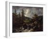 wooded Landscape with Waterfall, c.1665-1670-Jacob Isaaksz. Or Isaacksz. Van Ruisdael-Framed Giclee Print