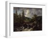 wooded Landscape with Waterfall, c.1665-1670-Jacob Isaaksz. Or Isaacksz. Van Ruisdael-Framed Giclee Print