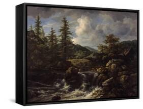wooded Landscape with Waterfall, c.1665-1670-Jacob Isaaksz. Or Isaacksz. Van Ruisdael-Framed Stretched Canvas