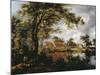 Wooded Landscape with Watermill, 1660s-Meindert Hobbema-Mounted Giclee Print