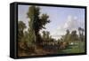 Wooded Landscape-Jean-François Millet-Framed Stretched Canvas