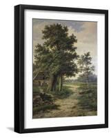 Wooded Landscape-Barend Cornelis Koekkoek-Framed Giclee Print