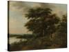 Wooded Landscape-Anthonie Waterloo-Stretched Canvas