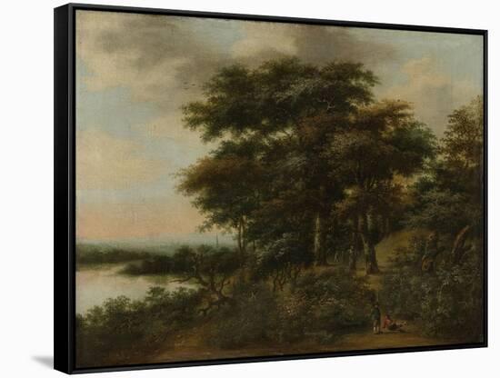 Wooded Landscape-Anthonie Waterloo-Framed Stretched Canvas