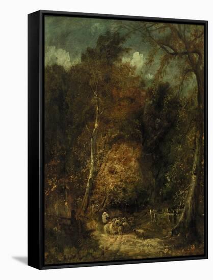 Wooded Landscape-David Cox-Framed Stretched Canvas