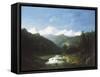 Wooded Mountainous Landscape-Jacobus Nooteboom-Framed Stretched Canvas