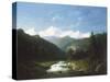 Wooded Mountainous Landscape-Jacobus Nooteboom-Stretched Canvas