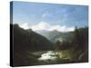 Wooded Mountainous Landscape-Jacobus Nooteboom-Stretched Canvas