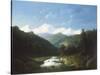 Wooded Mountainous Landscape-Jacobus Nooteboom-Stretched Canvas