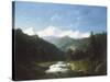 Wooded Mountainous Landscape-Jacobus Nooteboom-Stretched Canvas