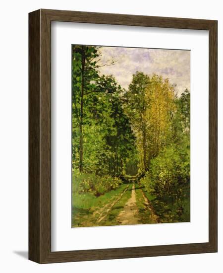 Wooded Path, 1865-Claude Monet-Framed Giclee Print