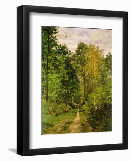 Wooded Path, 1865-Claude Monet-Framed Giclee Print