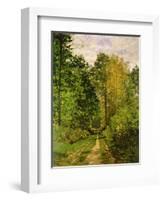 Wooded Path, 1865-Claude Monet-Framed Giclee Print