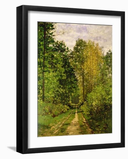 Wooded Path, 1865-Claude Monet-Framed Premium Giclee Print