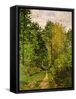 Wooded Path, 1865-Claude Monet-Framed Stretched Canvas