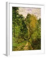 Wooded Path, 1865-Claude Monet-Framed Giclee Print