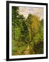 Wooded Path, 1865-Claude Monet-Framed Giclee Print