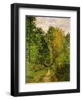 Wooded Path, 1865-Claude Monet-Framed Premium Giclee Print