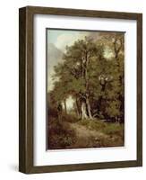 Wooded Path-John Constable-Framed Premium Giclee Print