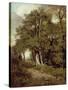 Wooded Path-John Constable-Stretched Canvas