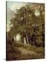 Wooded Path-John Constable-Stretched Canvas