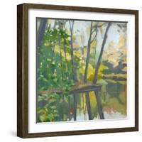 Wooded Pond-John Rufo-Framed Art Print