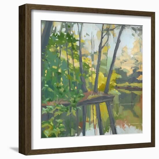 Wooded Pond-John Rufo-Framed Art Print