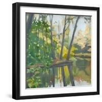 Wooded Pond-John Rufo-Framed Art Print