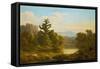 Wooded River Landscape, Pennsylvania (Monarch of the Grove)-Russell Smith-Framed Stretched Canvas