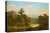 Wooded River Landscape, Pennsylvania (Monarch of the Grove)-Russell Smith-Stretched Canvas