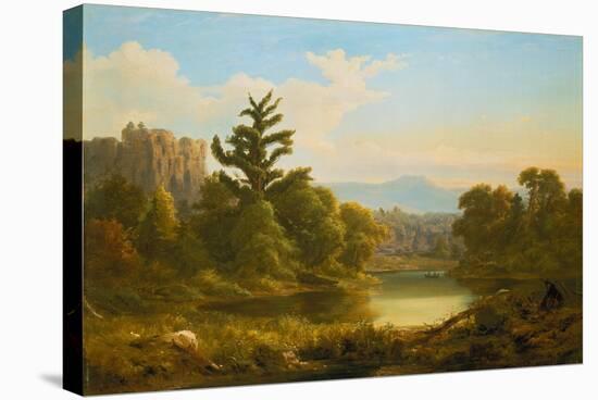 Wooded River Landscape, Pennsylvania (Monarch of the Grove)-Russell Smith-Stretched Canvas