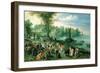 Wooded River Landscape with Peasants and Travellers-Jan Brueghel the Elder-Framed Giclee Print