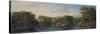 Wooded River Landscape-George the Elder Barret-Stretched Canvas