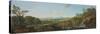 Wooded River Landscape-George the Elder Barret-Stretched Canvas